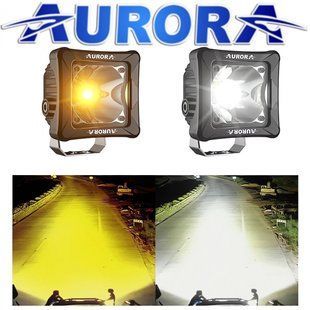 Aurora ALO-D3-2-P23H1 LED фара (2шт.) 7,6см 30W &mdash; білого/жовтого дальнього світла (Spot), світлодіодна квадратна фара ALO-D3-2-P23H1-1PCS-NO фото