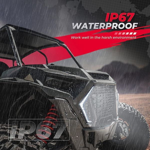 Денні ходові вогні, габарити RGB з поворотником для Polaris RZR XP 1000 2019+/RZR XP Turbo/RZR XP Turbo S/RZR Trail 2021+, ATV22 заміна 2884871 ATV22-RZRXP-DXO-RGB-TURN фото