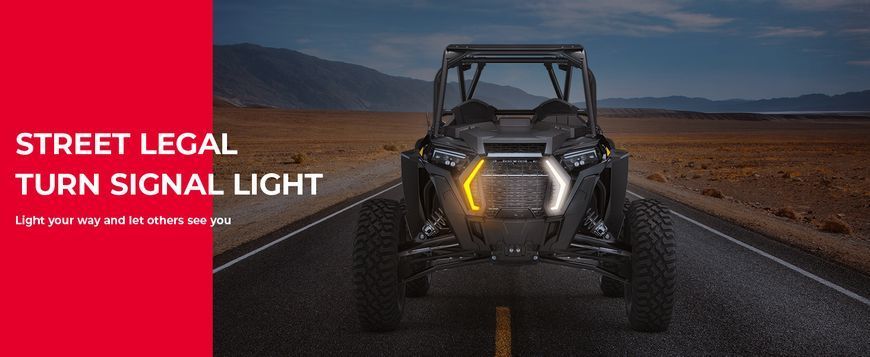 Денні ходові вогні, габарити RGB з поворотником для Polaris RZR XP 1000 2019+/RZR XP Turbo/RZR XP Turbo S/RZR Trail 2021+, ATV22 заміна 2884871 ATV22-RZRXP-DXO-RGB-TURN фото