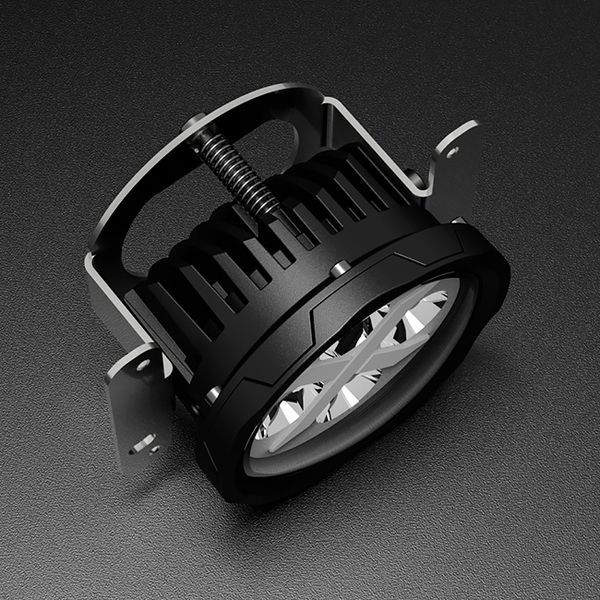 Aurora ALO-R4T3-PG-F LED фара (2шт.) 10см 40W &ndash; дальнього світла, DRL&ndash;зелений, врізна установка, світлодіодна кругла з денним ходовим вогнем ALO-R4T3-PG-F-1PCS-NO фото