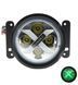 Aurora ALO-R4T3-PG-F LED фара (2шт.) 10см 40W &ndash; дальнього світла, DRL&ndash;зелений, врізна установка, світлодіодна кругла з денним ходовим вогнем ALO-R4T3-PG-F-1PCS-NO фото 5