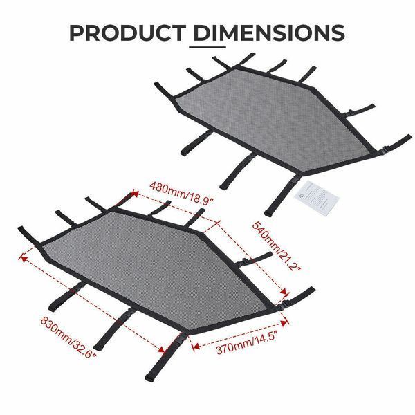 Захисні сітки на двері для Polaris RZR PRO XP/RZR PRO R, Kemimoto B0102-00501BK B0102-00501BK фото