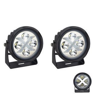 Aurora ALO-R4T3-EW LED фара (2шт.) 10см 40W &ndash; ближнього світла, DRL&ndash;білий, світлодіодна кругла з денним ходовим вогнем ALO-R4T3-EW-1PCS-NO фото