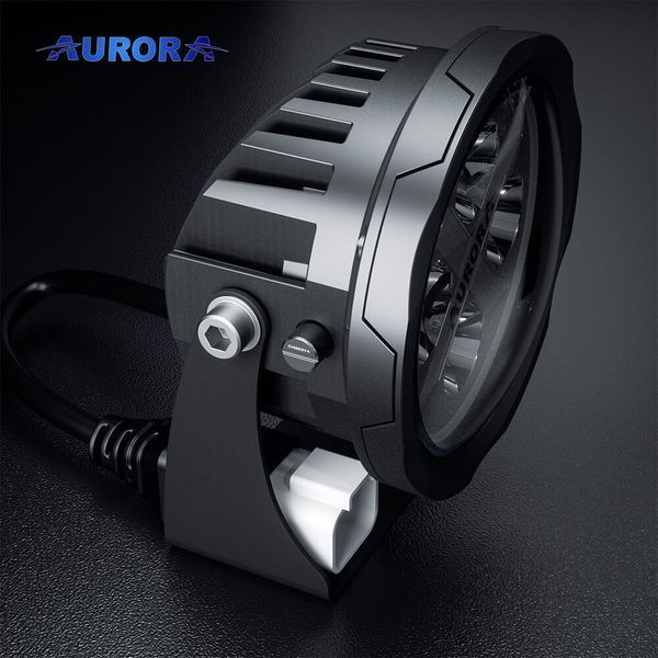 Aurora ALO-R4T3-PR LED фара (2шт.) 10см 40W &ndash; дальнього світла, DRL&ndash;червоний, світлодіодна кругла з денним ходовим вогнем ALO-R4T3-PR-1PCS-NO фото