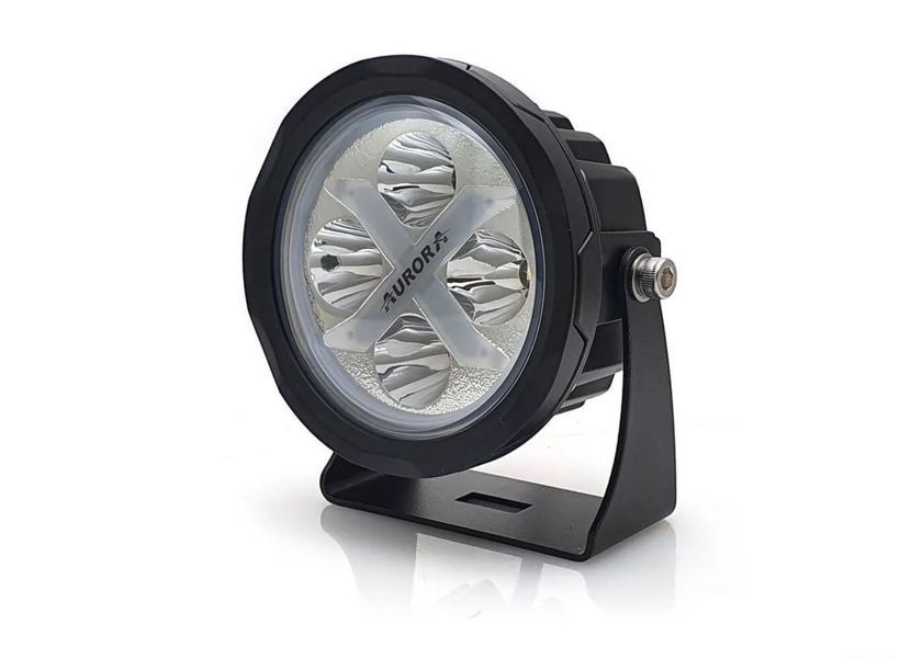 Aurora ALO-R4T3-PR LED фара (2шт.) 10см 40W &ndash; дальнього світла, DRL&ndash;червоний, світлодіодна кругла з денним ходовим вогнем ALO-R4T3-PR-1PCS-NO фото